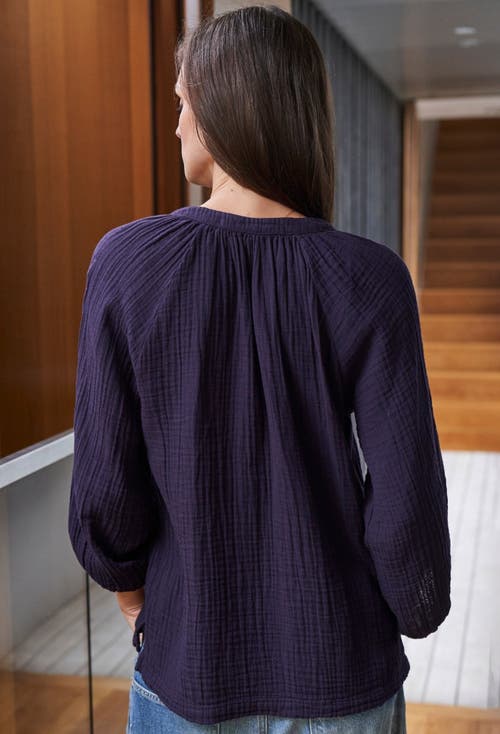 Ocean + Main Ocean+main Gauze Top In Purple