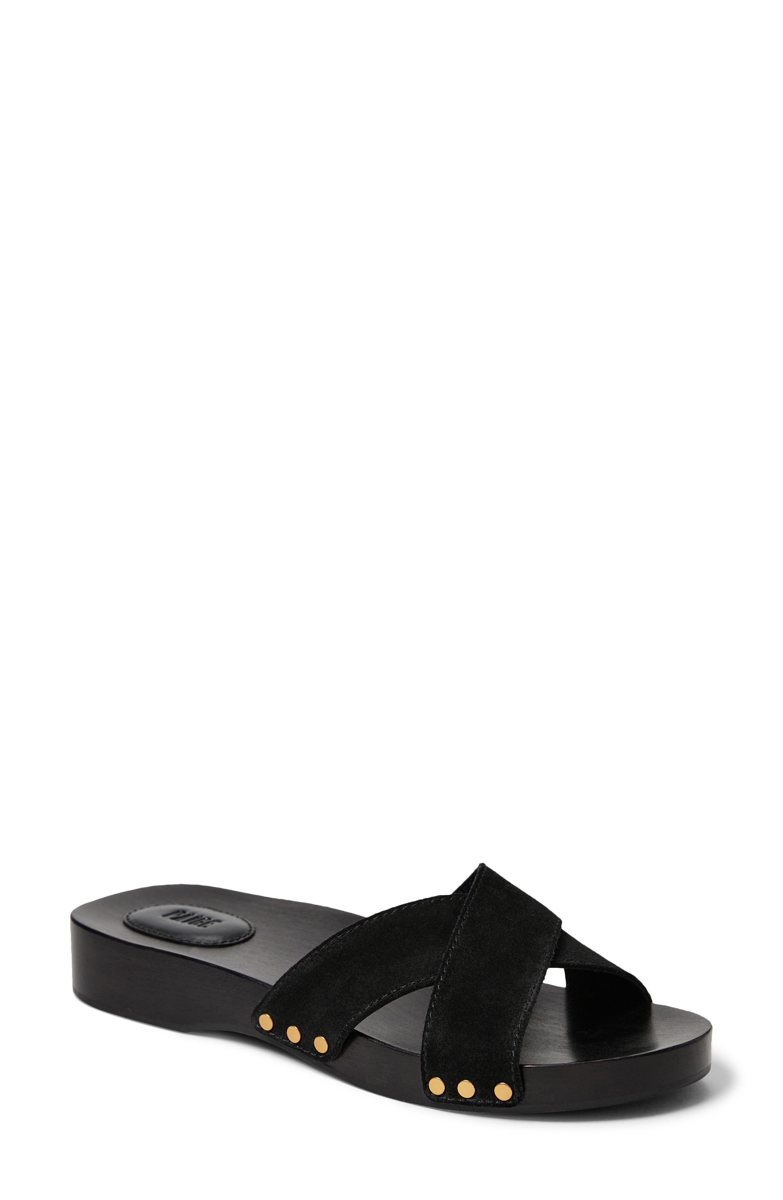 PAIGE Inez Slide Sandal, Main, color, Black