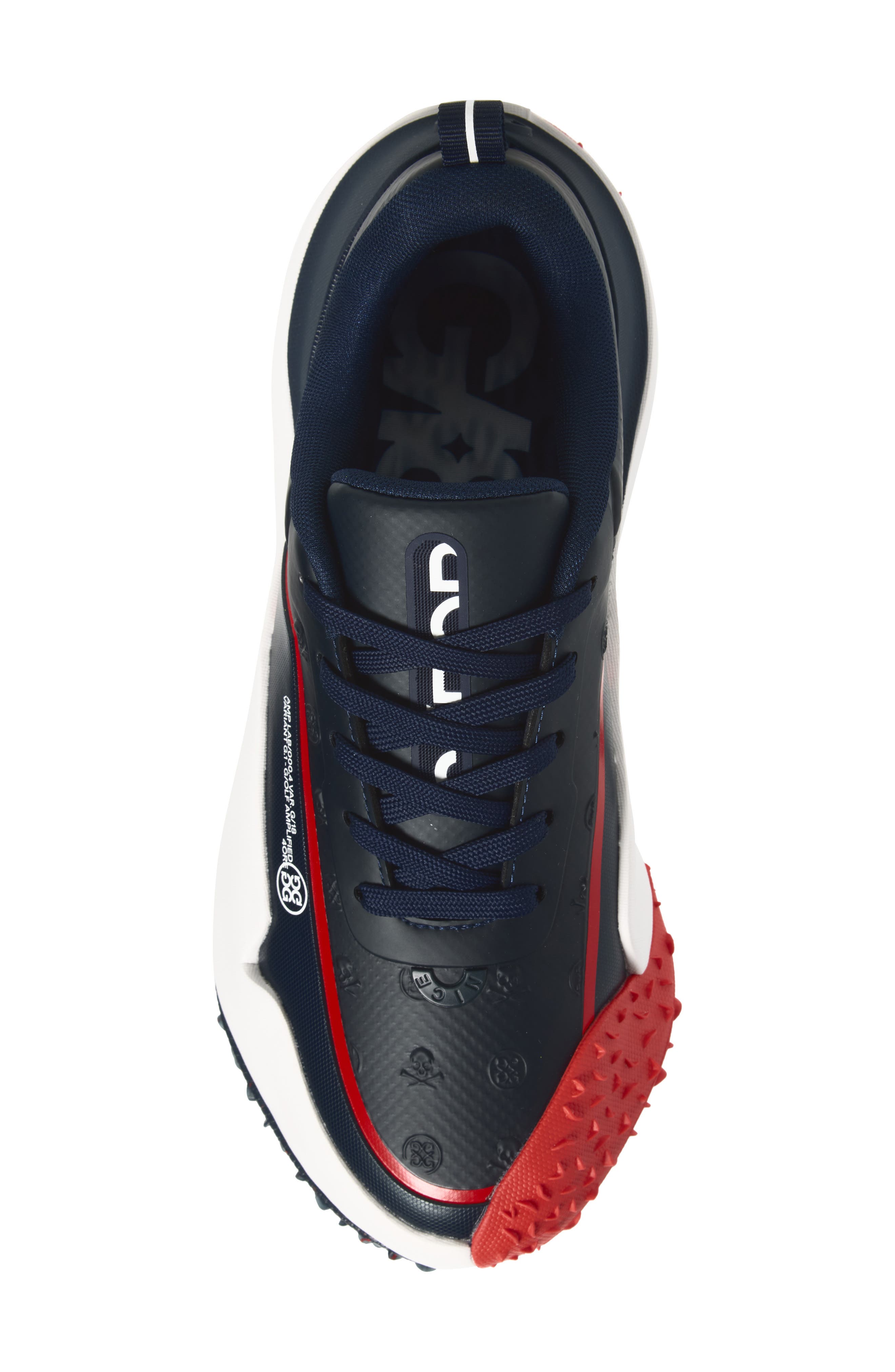 G/18 Embossed Skull & Tees Golf Shoe, Alternate, color, TWILIGHT/ LAVA