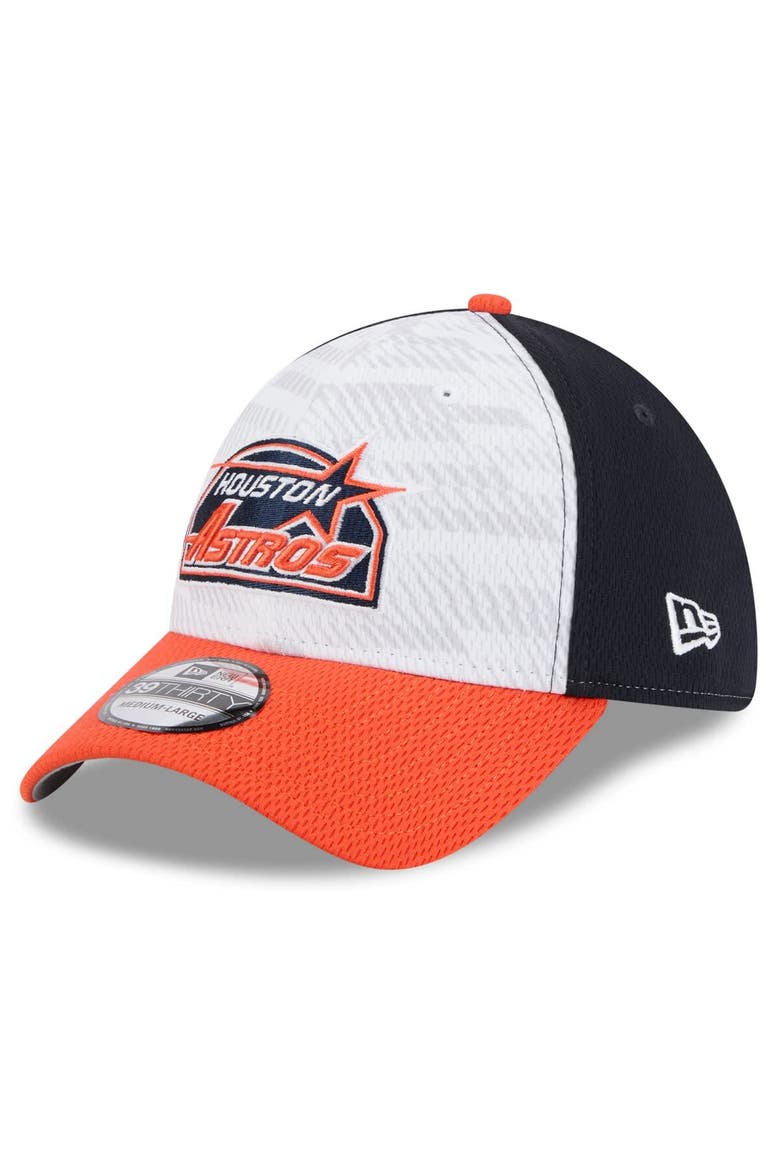 Men's New Era Navy/Orange Houston Astros 2025 MLB Clubhouse 39THIRTY Flex Hat, Main, color, Navy