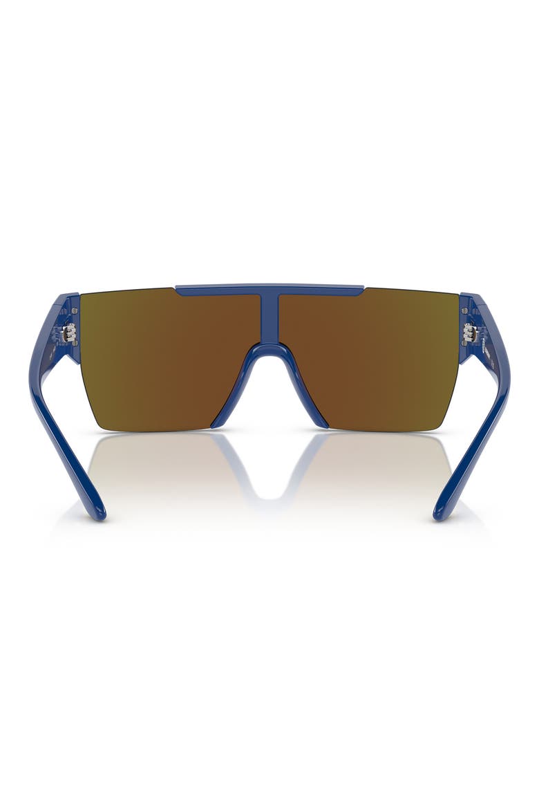 Kids' 128mm Rectangular Shield Sunglasses, Alternate, color, BLUE / GREEN MIRROR LIGHT BLUE