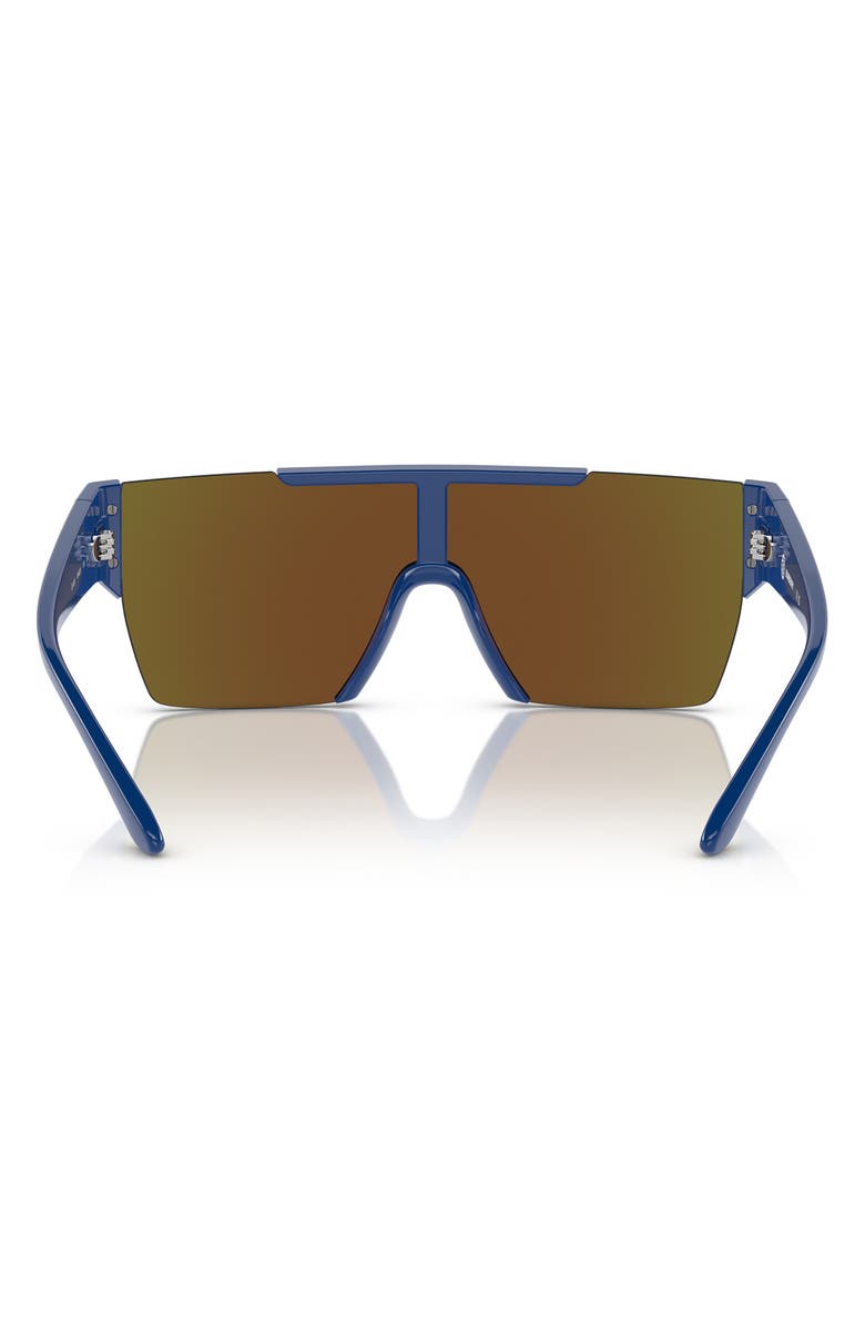 Burberry Kids' 128mm Rectangular Shield Sunglasses, Alternate, color, Blue / Green Mirror Light Blue