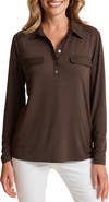 Tommy Bahama Kauai Woven Trim Henley Shirt