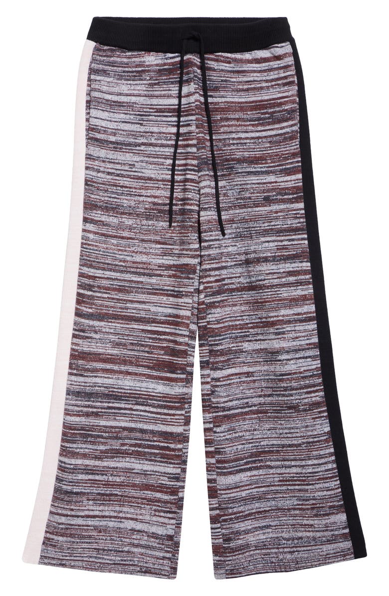 Waste Yarn Project Tim Space Dye One of a Kind Wide Leg Pants, Alternate, color, Black/ White