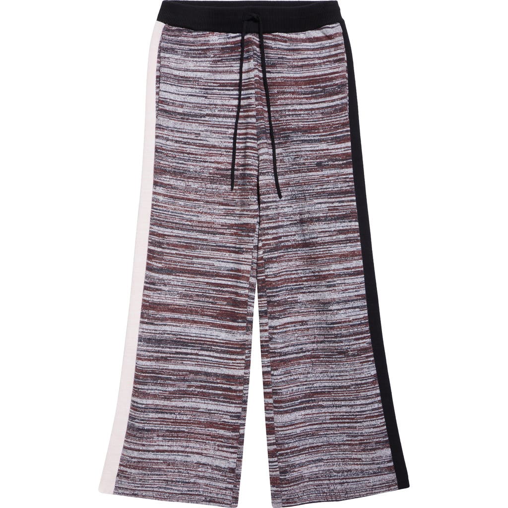 Waste Yarn Project Tim Space Dye One Of A Kind Wide Leg Pants In Black/white