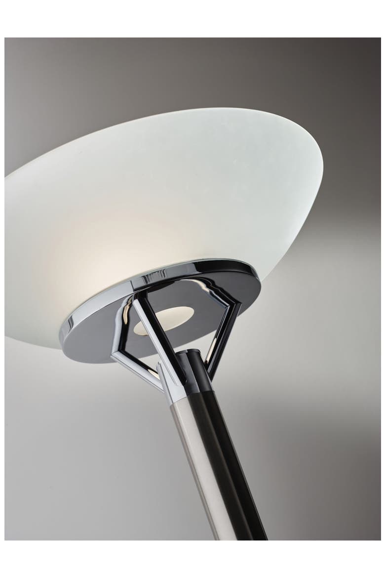Expo Torchiere Floor Lamp, Alternate, color, BRUSHED STEEL CHROME ACCENTS