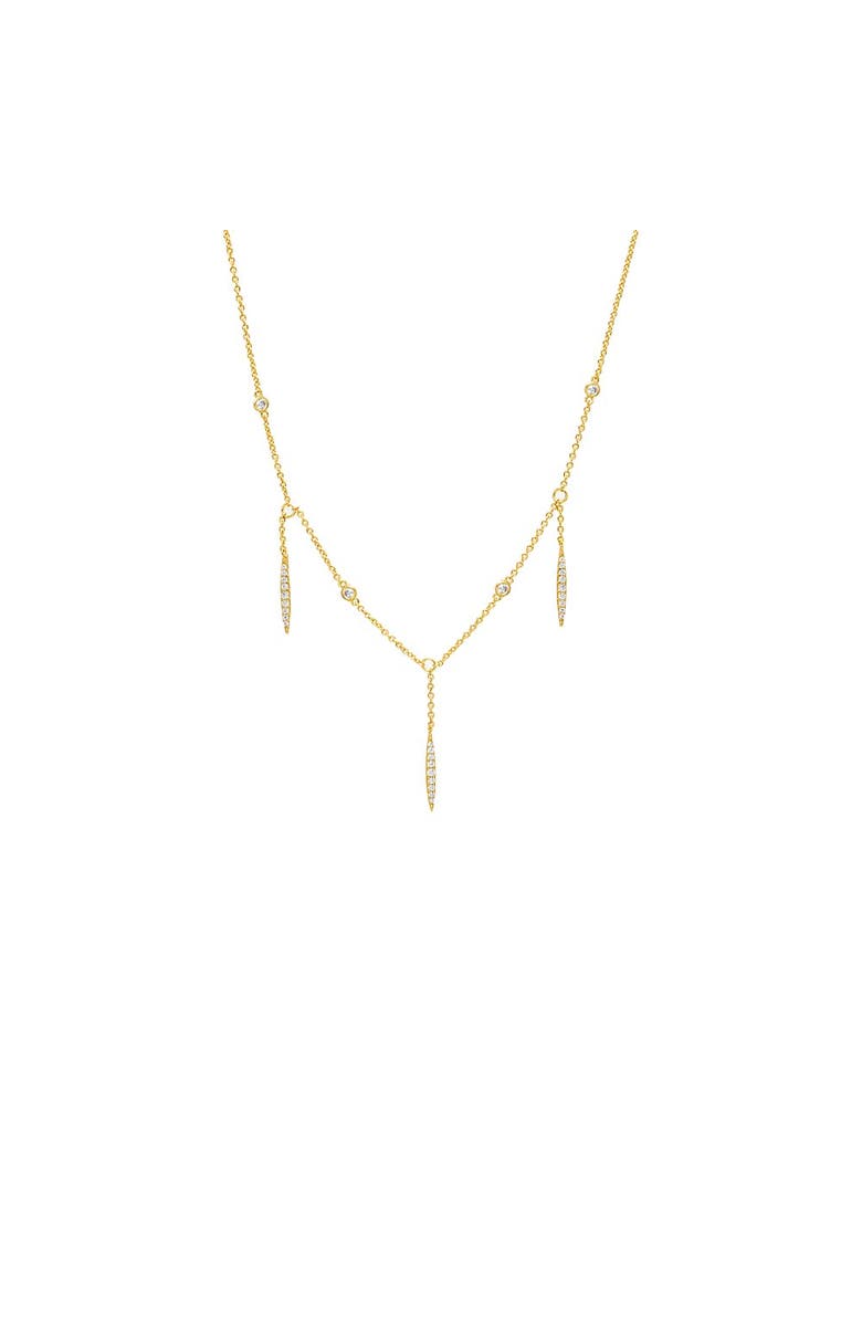 BY ADINA EDEN Pave Dangling Dagger Charms Chain Necklace, Main, color, Gold