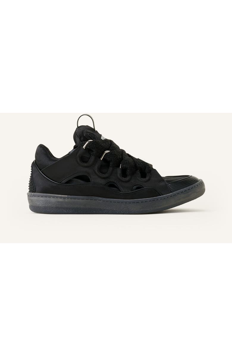Lanvin Curb Sneakers In Satin, Main, color, Black