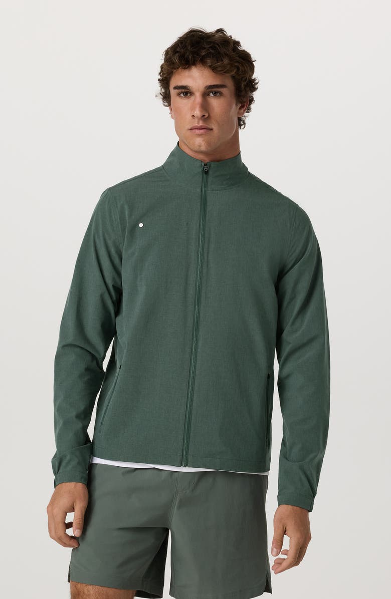 Vuori Venture Track Jacket, Alternate, color, Agate Green Lin Text