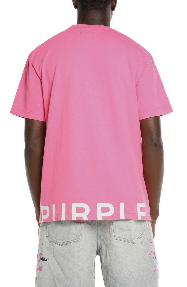 PURPLE BRAND Logo Graphic Cotton Jersey T-Shirt, Alternate, color, Pink