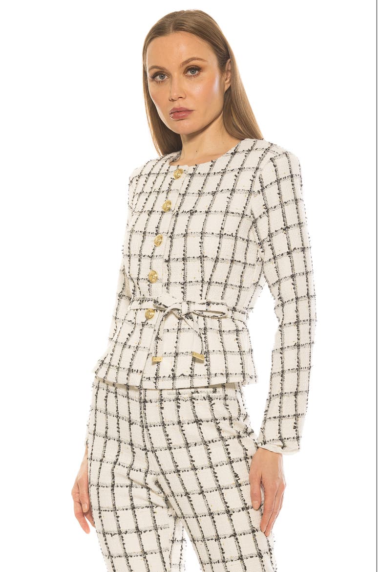 Arjun Plaid Jacket, Alternate, color, IVORY PLAID
