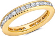 Crislu Princess Cut Cubic Zirconia Eternity Ring