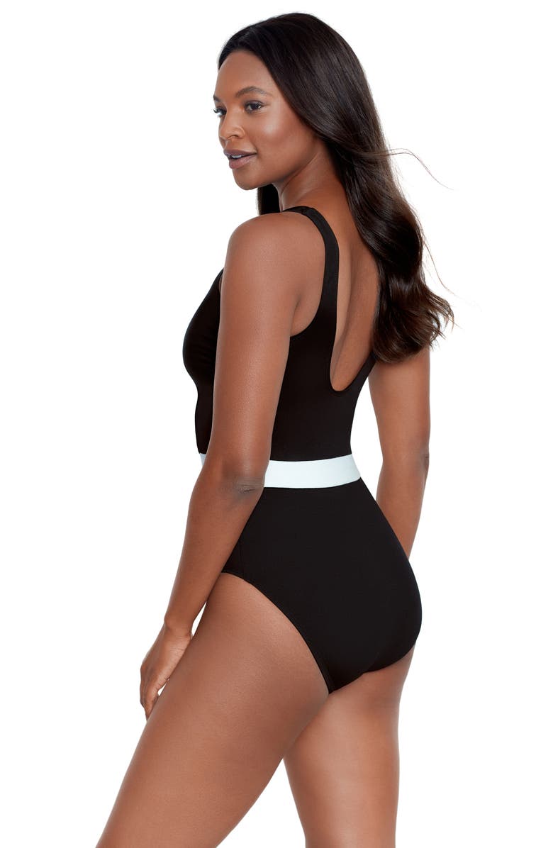 Miraclesuit<sup>®</sup> Spectra One-Piece Swimsuit, Alternate, color, Black/ White