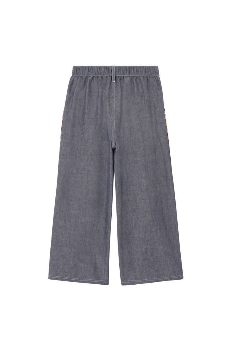 Burberry Cotton Chambray Trousers, Alternate, color, Damson Blue Melange