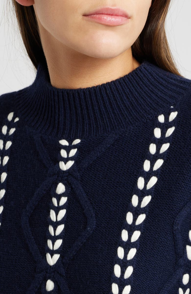 Rails Tori Ribbon Stitch Cable Knit Sweater, Alternate, color, 