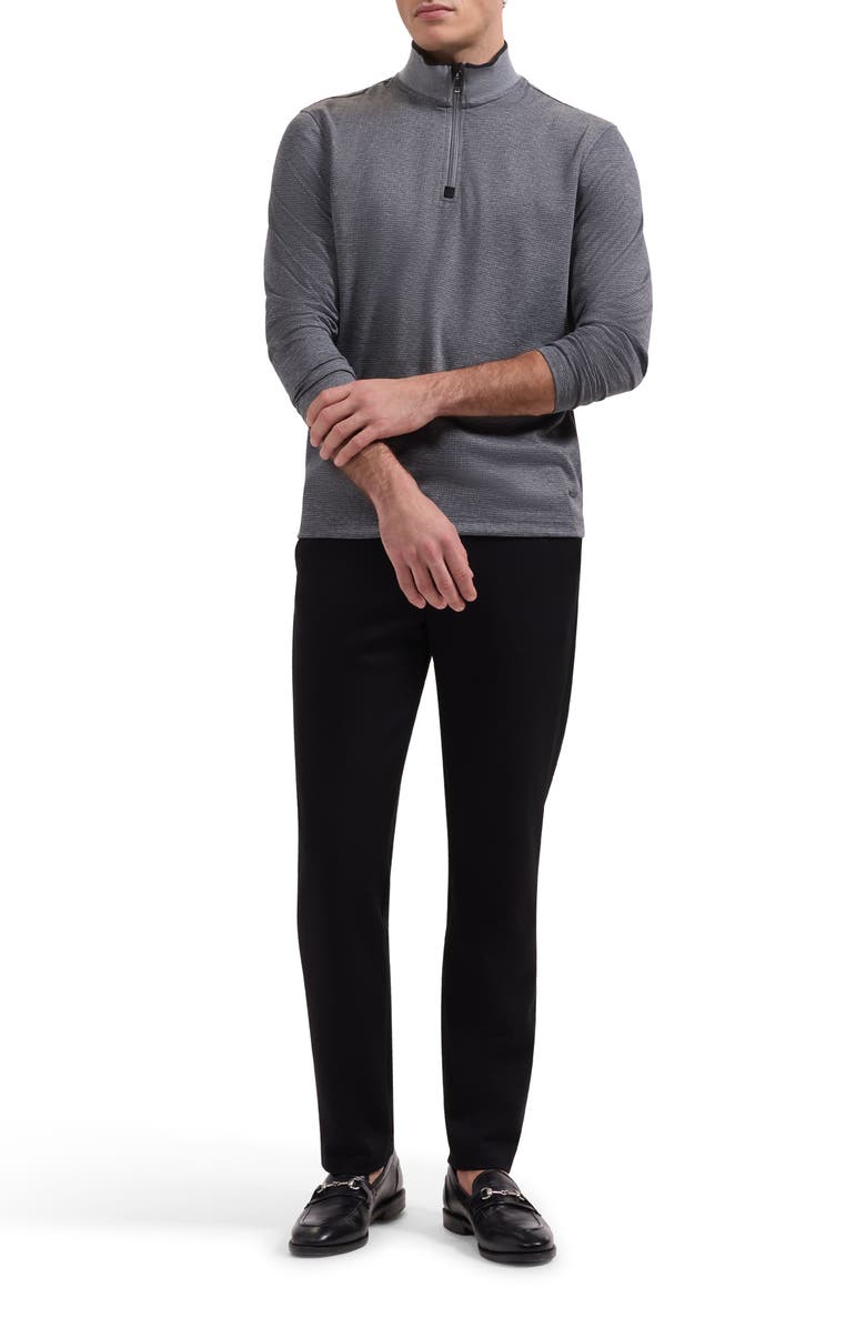 Bugatchi Soft Touch Quarter Zip Pullover, Alternate, color, Graphite