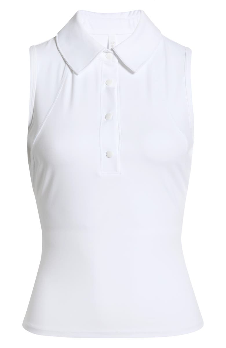 MPG Cloud Club Sleeveless Polo Top, Main, color, Brilliant White
