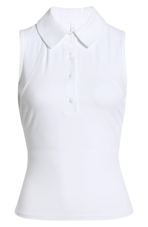 Cloud Club Sleeveless Polo Top