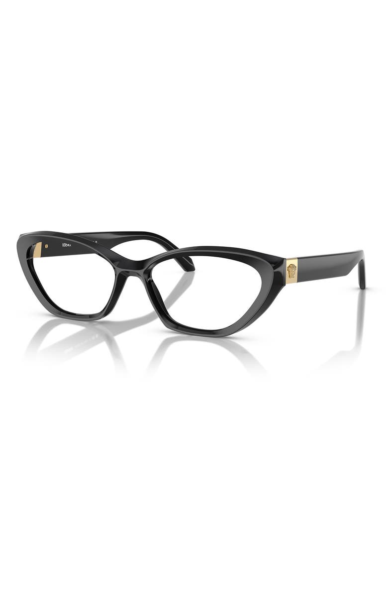 Versace 53mm Cat Eye Optical Glasses, Alternate, color, 