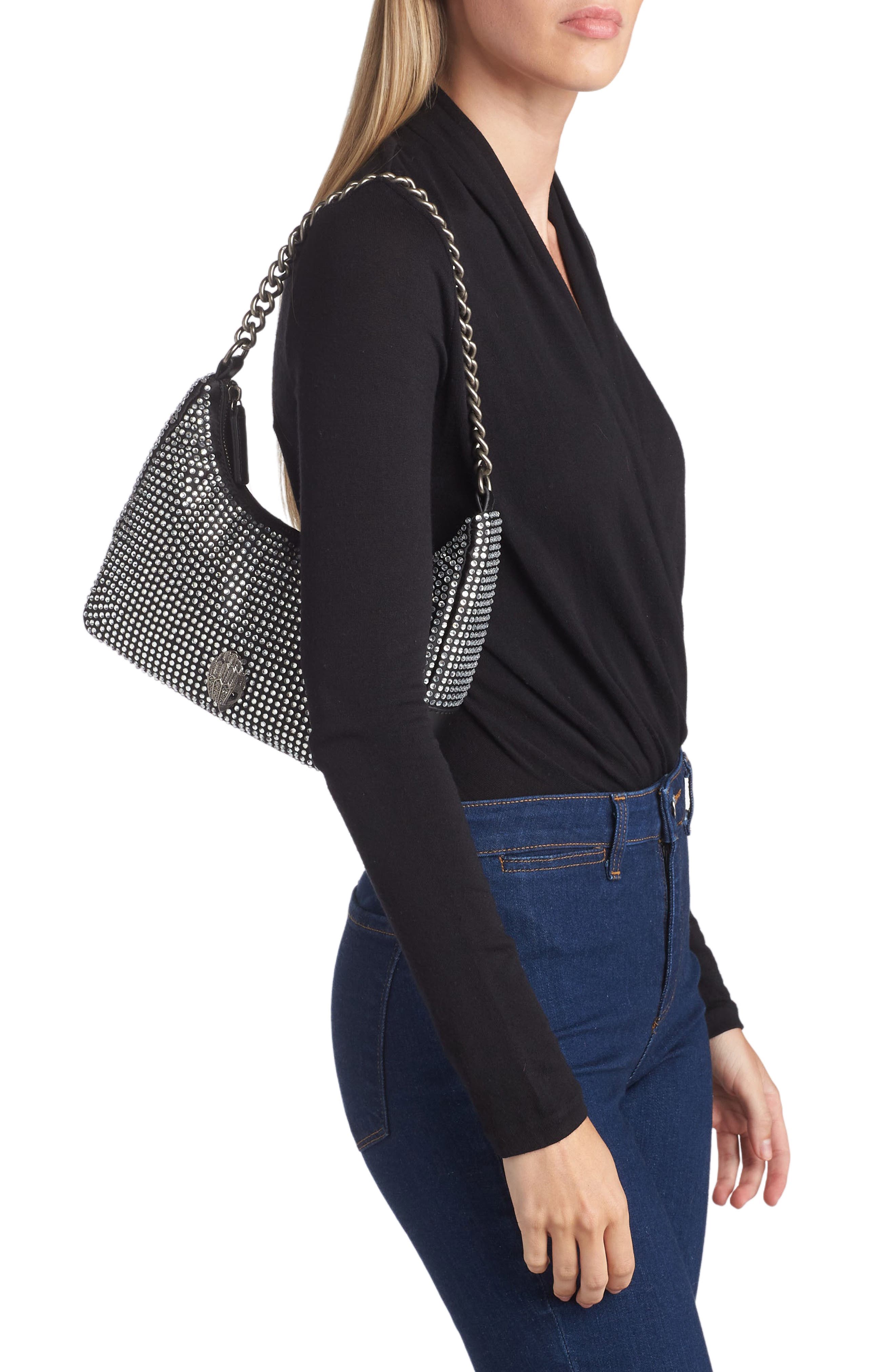 Kurt Geiger London Rhinestone Crossbody Bag, Alternate, color, 
