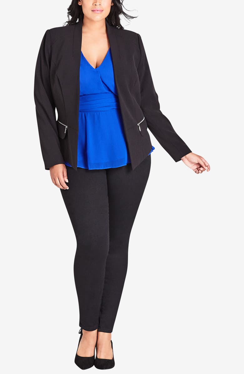 City Chic Elegance Fitted Jacket, Alternate, color,