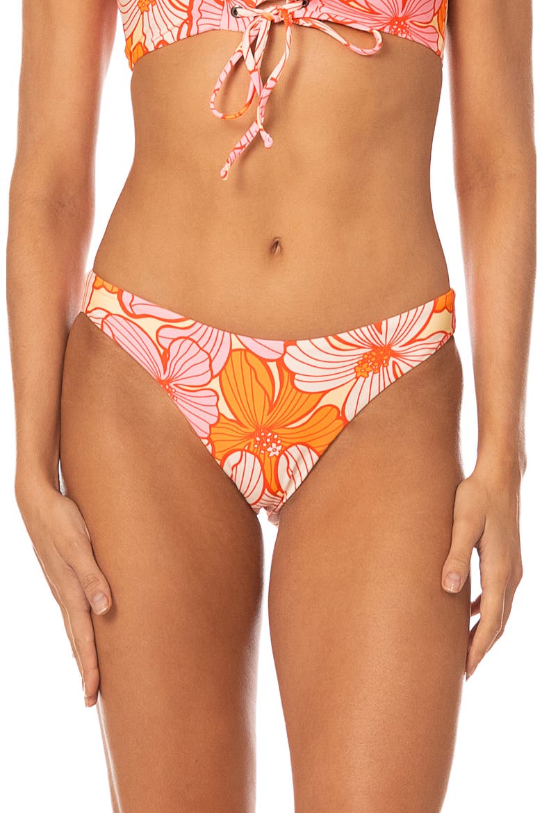 Retro Bloom Sublimity Reversible Bikini Bottoms, Main, color, PINK