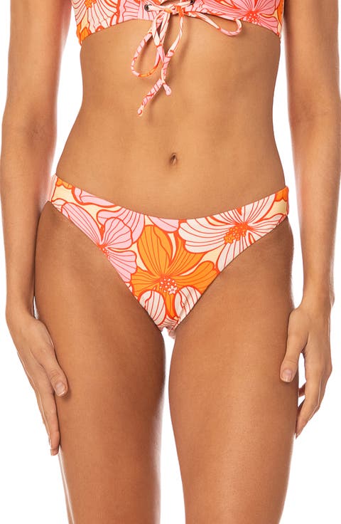 Retro Bloom Sublimity Reversible Bikini Bottoms