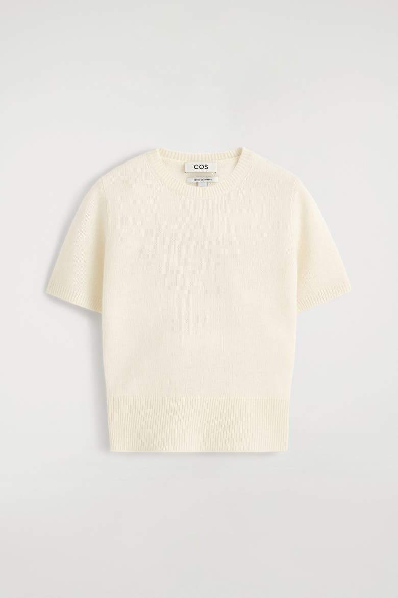 Cashmere T-shirt, Alternate, color, CREAM