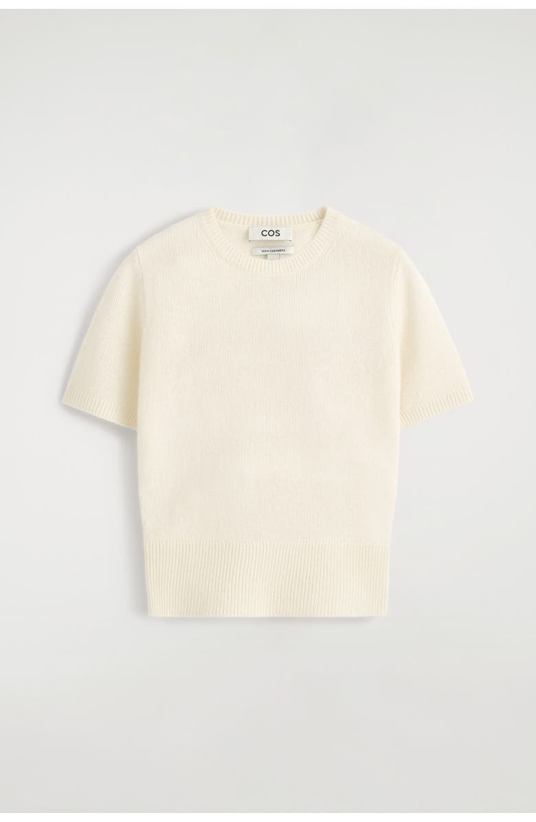 COS Cashmere T-shirt, Alternate, color, Cream