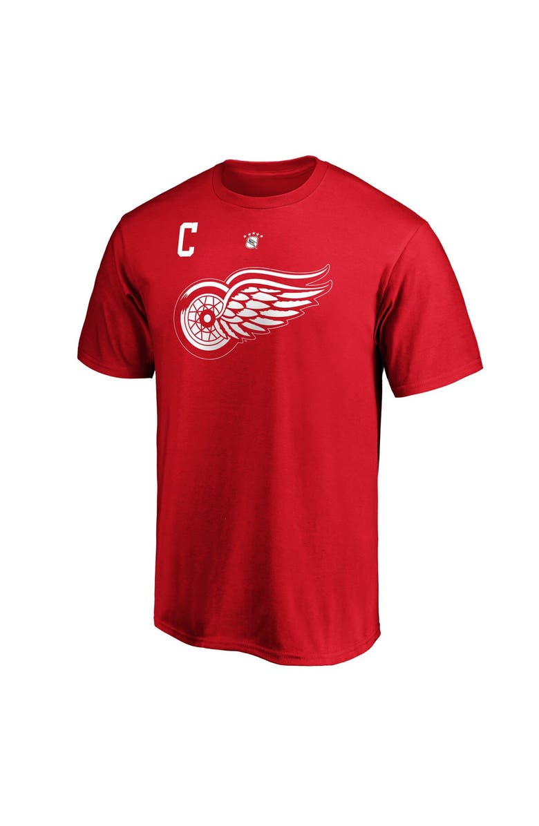 FANATICS Men's Fanatics Branded Ted Lindsay Red Detroit Red Wings Authentic Stack Retired Player Name & Number T-Shirt, Alternate, color, 