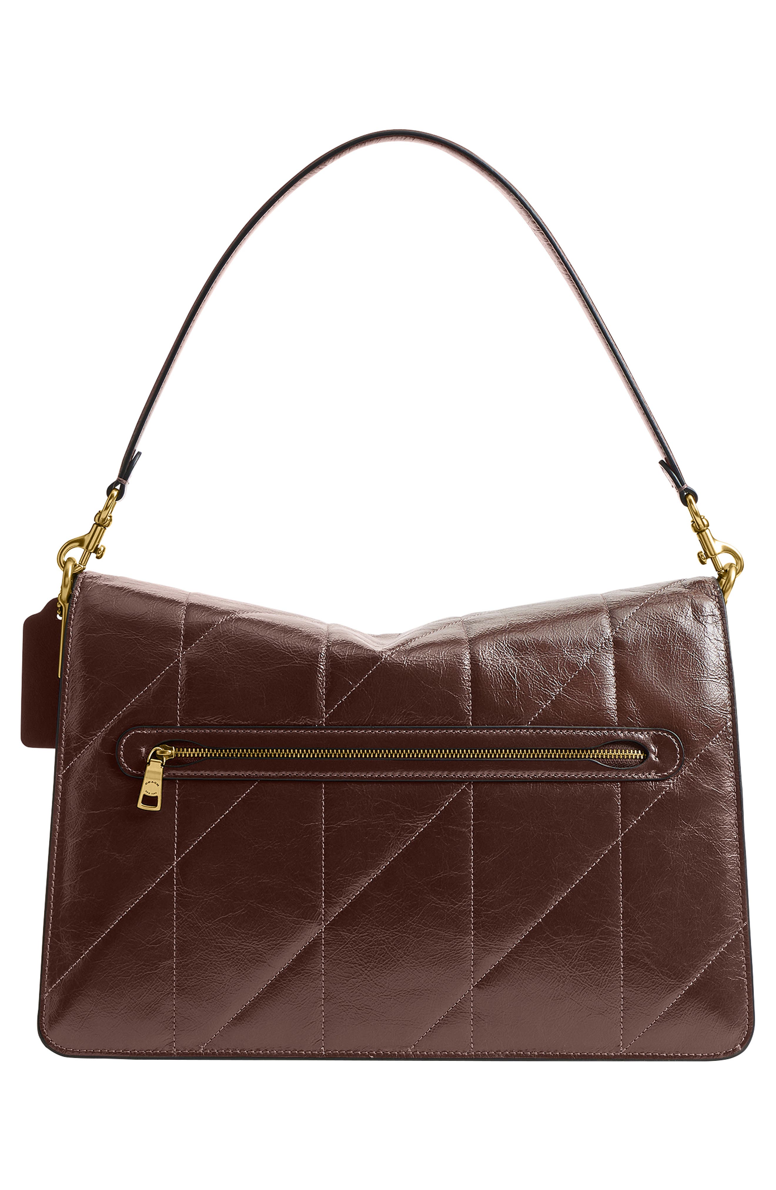 COACH Tabby 35 Quilted Glazed Leather Chain Shoulder Bag, Alternate, color, Maple