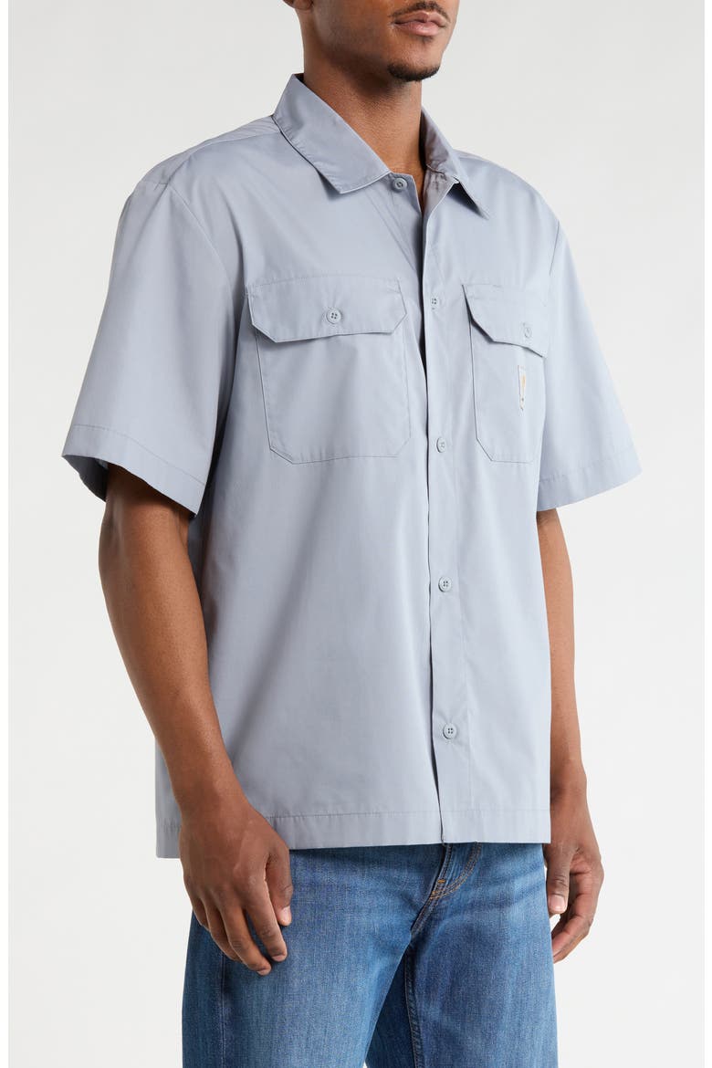 Craft Short Sleeve Poplin Button-Up Work Shirt, Alternate, color, MIRROR