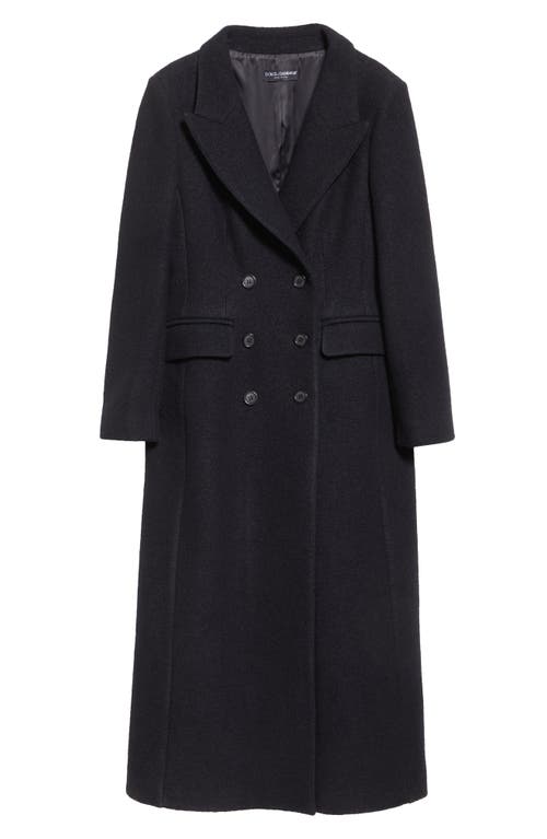 Dolce & Gabbana Dolce&gabbana Double Breasted Virgin Wool Coat In Blue