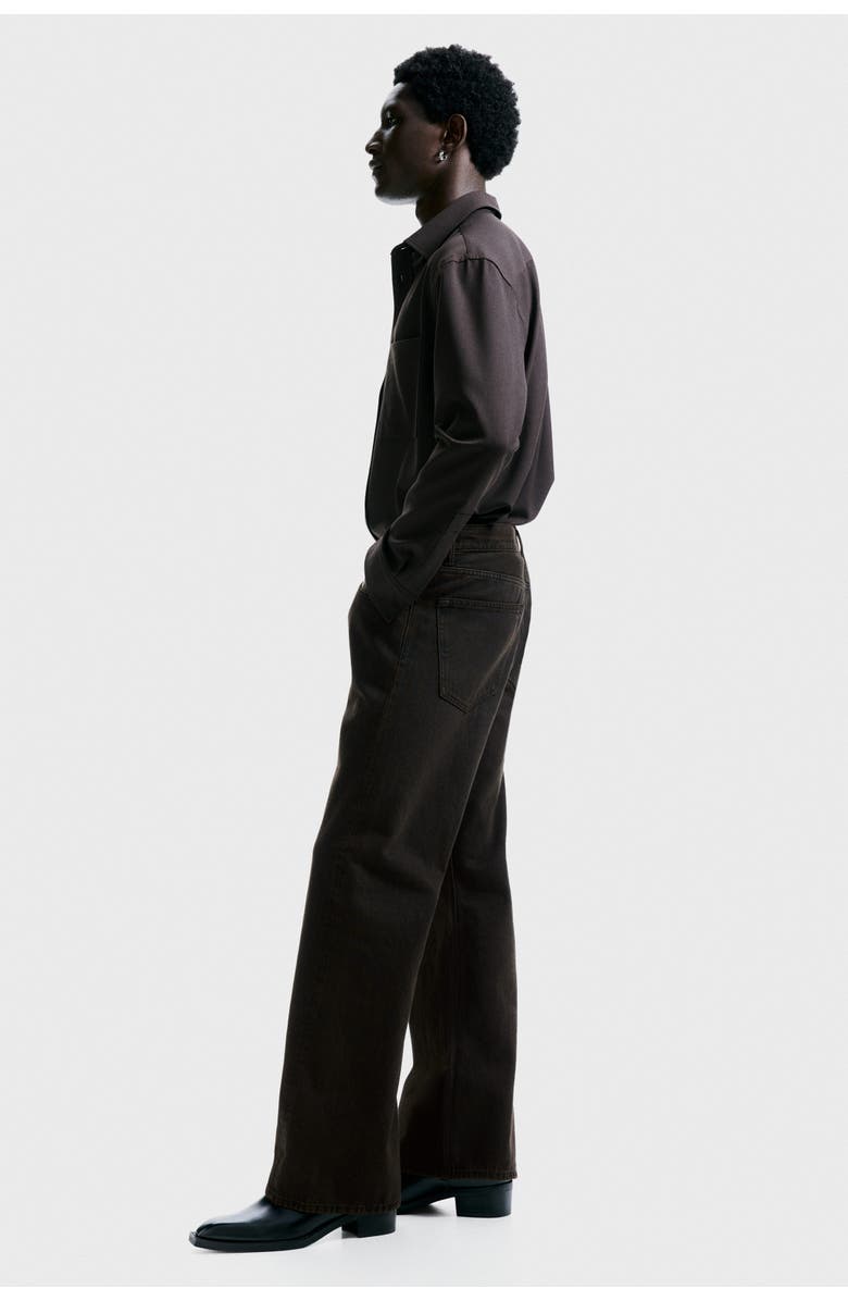 H&M Relaxed Bootcut Jeans, Alternate, color, Denim Brown