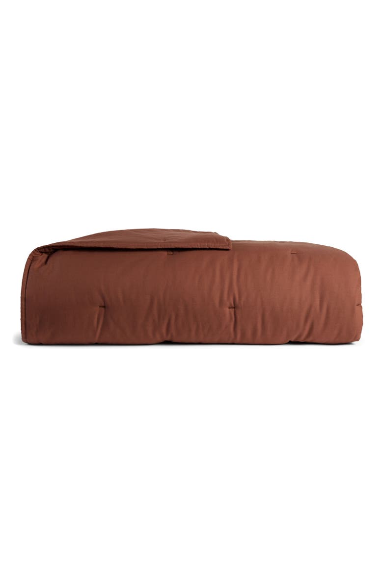 Organic Cotton Twill Quilt, Main, color, CINNAMON