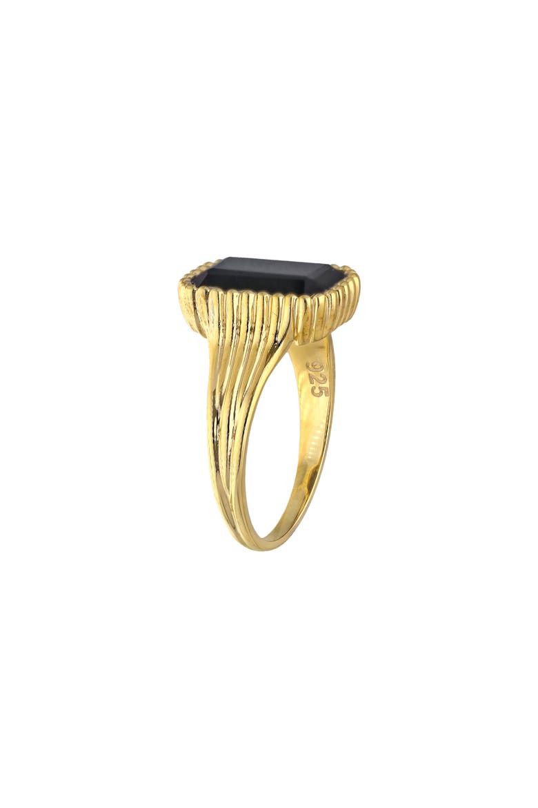 Black Onyx Ring, Alternate, color, BLACK