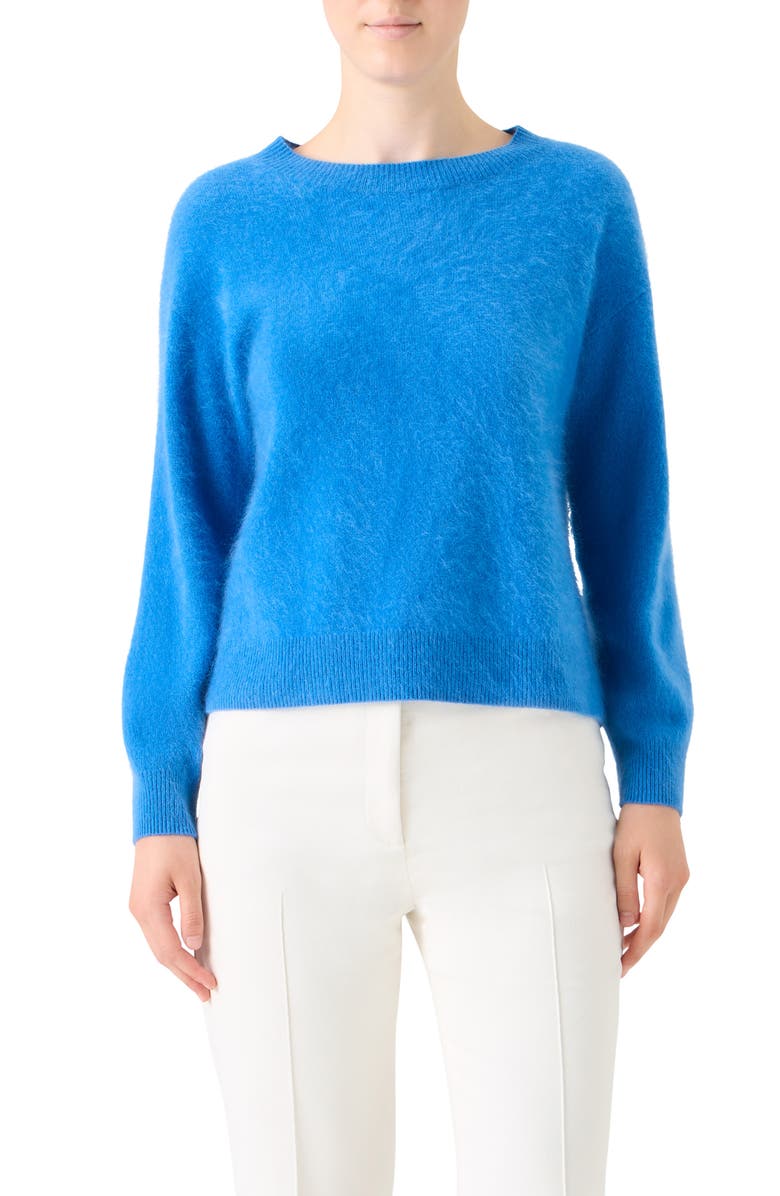 Akris Cloud Brushed Cashmere Sweater, Main, color, Twilight