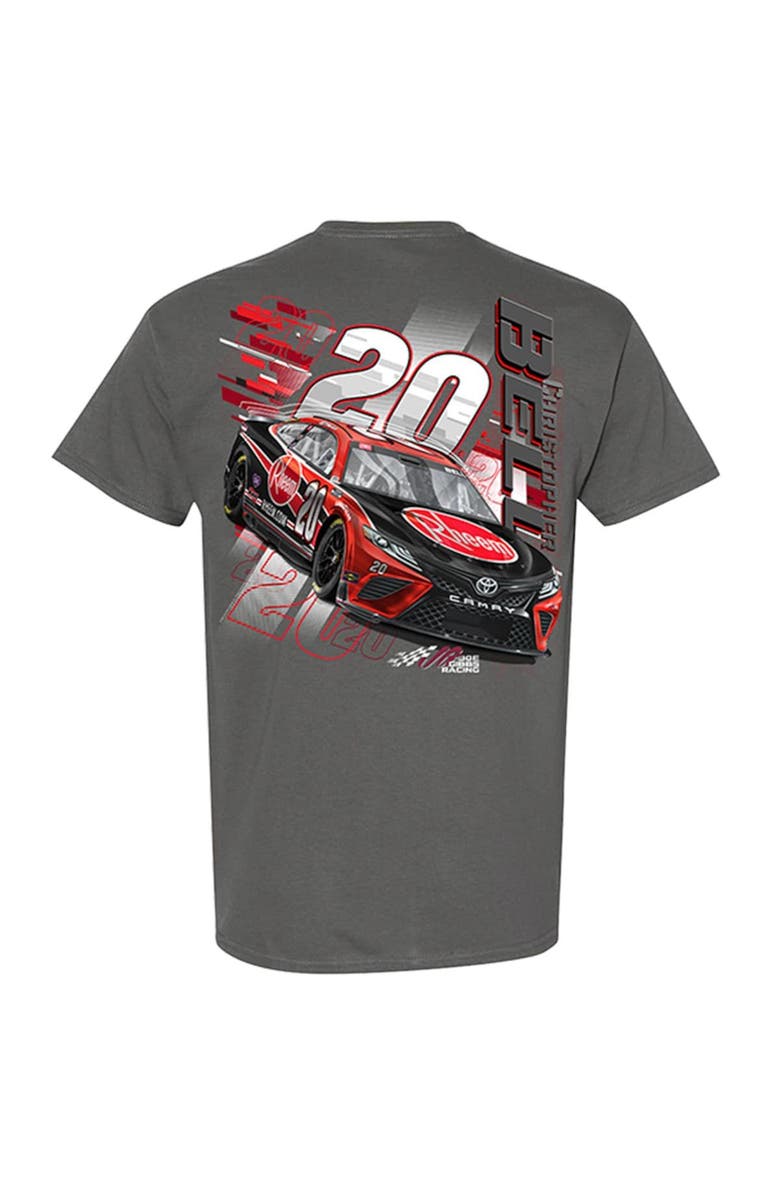 JOE GIBBS RACING TEAM COLLECTION Men's Joe Gibbs Racing Team Collection Charcoal Christopher Bell T-Shirt, Alternate, color, 