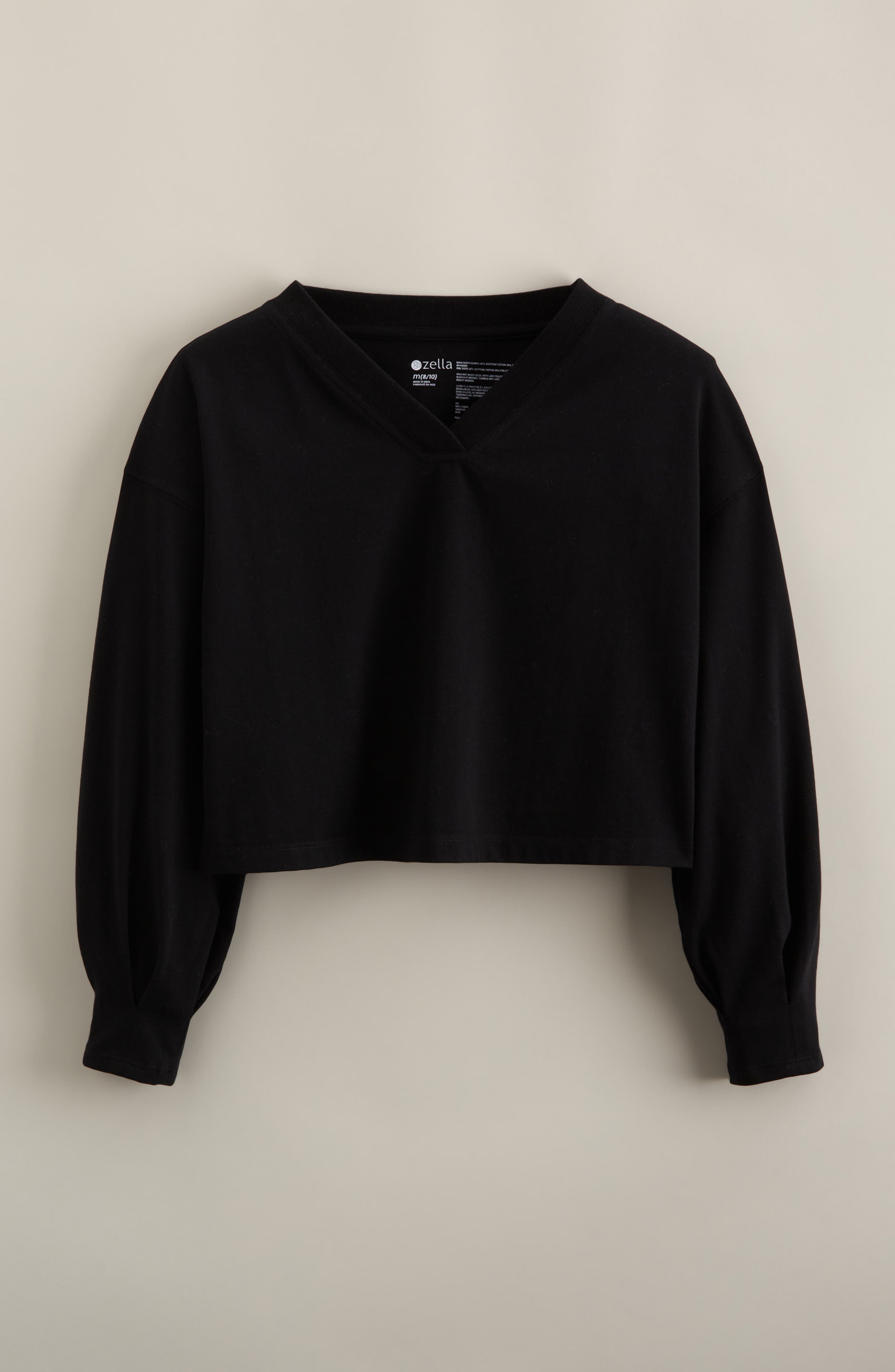 Zella Girl Kids' Relax Long Sleeve V-Neck T-Shirt