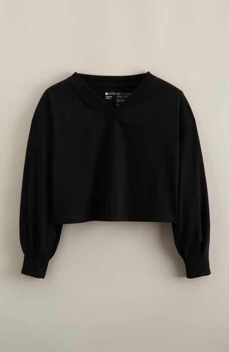 Zella Girl Kids' Relax Long Sleeve V-Neck T-Shirt