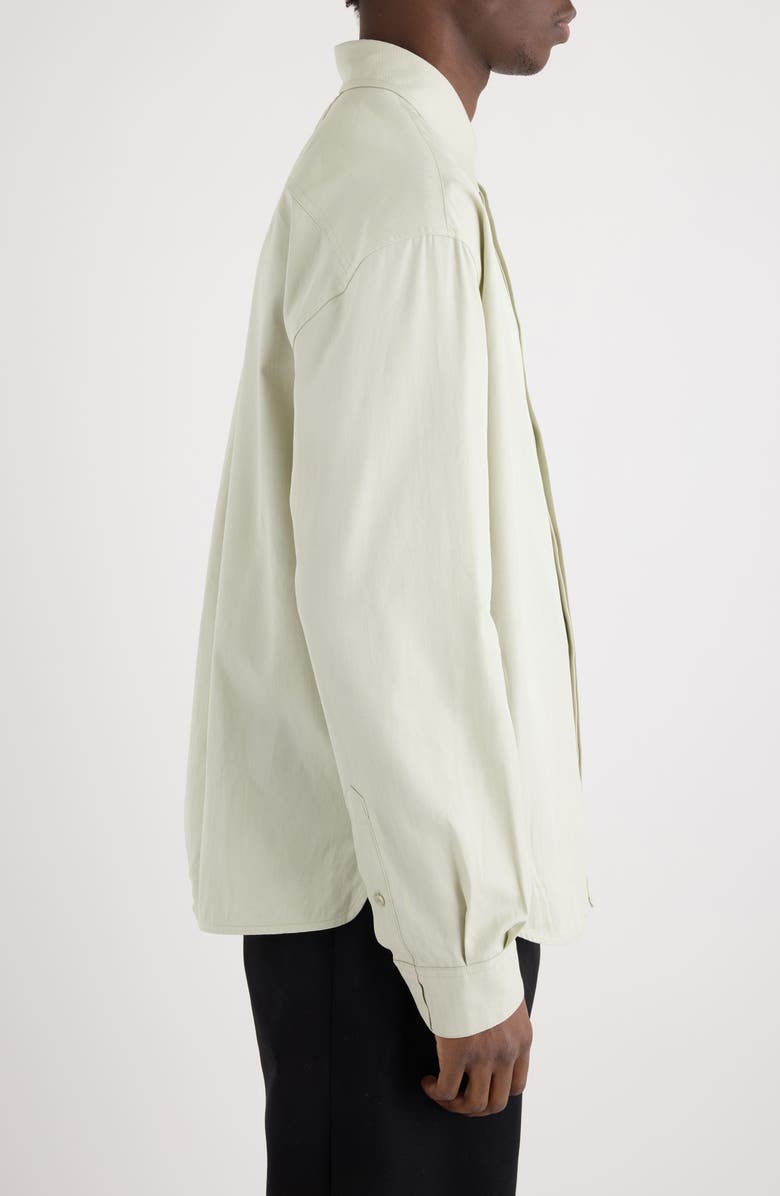 Jacquemus La Chemise Simon Button-Up Shirt, Alternate, color, Light Green
