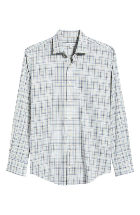 Wyatt Check Stretch Soft Twill Button-Up Shirt