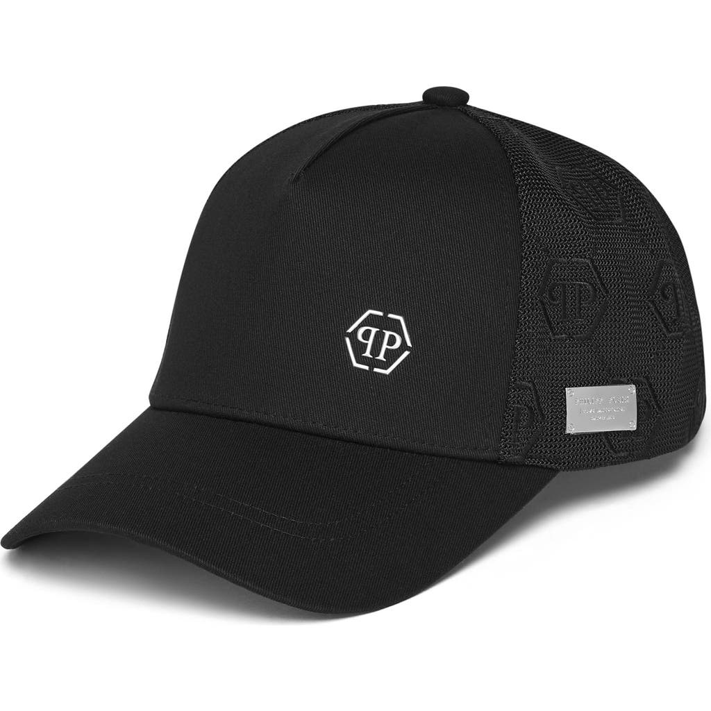 PHILIPP PLEIN Baseball Cap Hexagon Monogram Unisex in Black at Nordstrom, Size 00