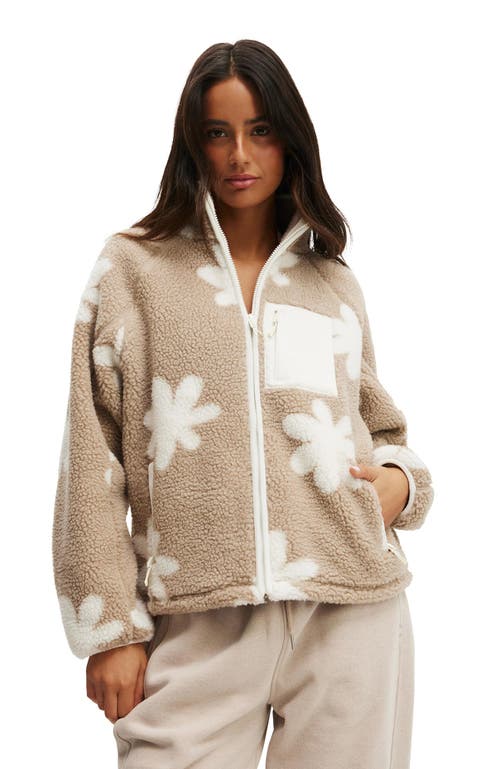 Cotton On Body Active Trail Soft Fleece Zip Through In Brown