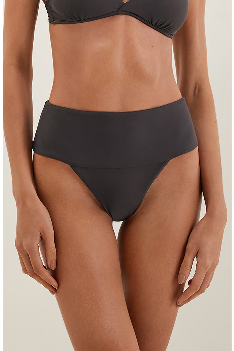 Jessica High Waist Bikini Bottoms, Main, color, GREY