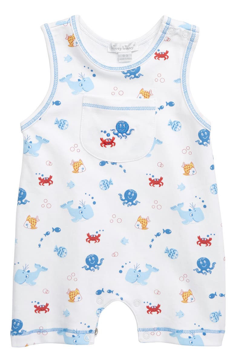 Kissy Kissy Under the Sea Sleeveless Romper, Main, color, 