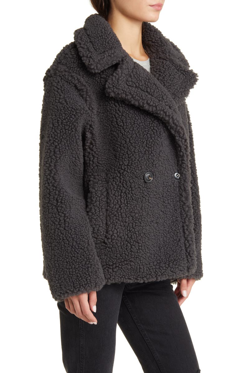 UGG<sup>®</sup> Gertrude Teddy Faux Shearling Coat, Alternate, color, Ink