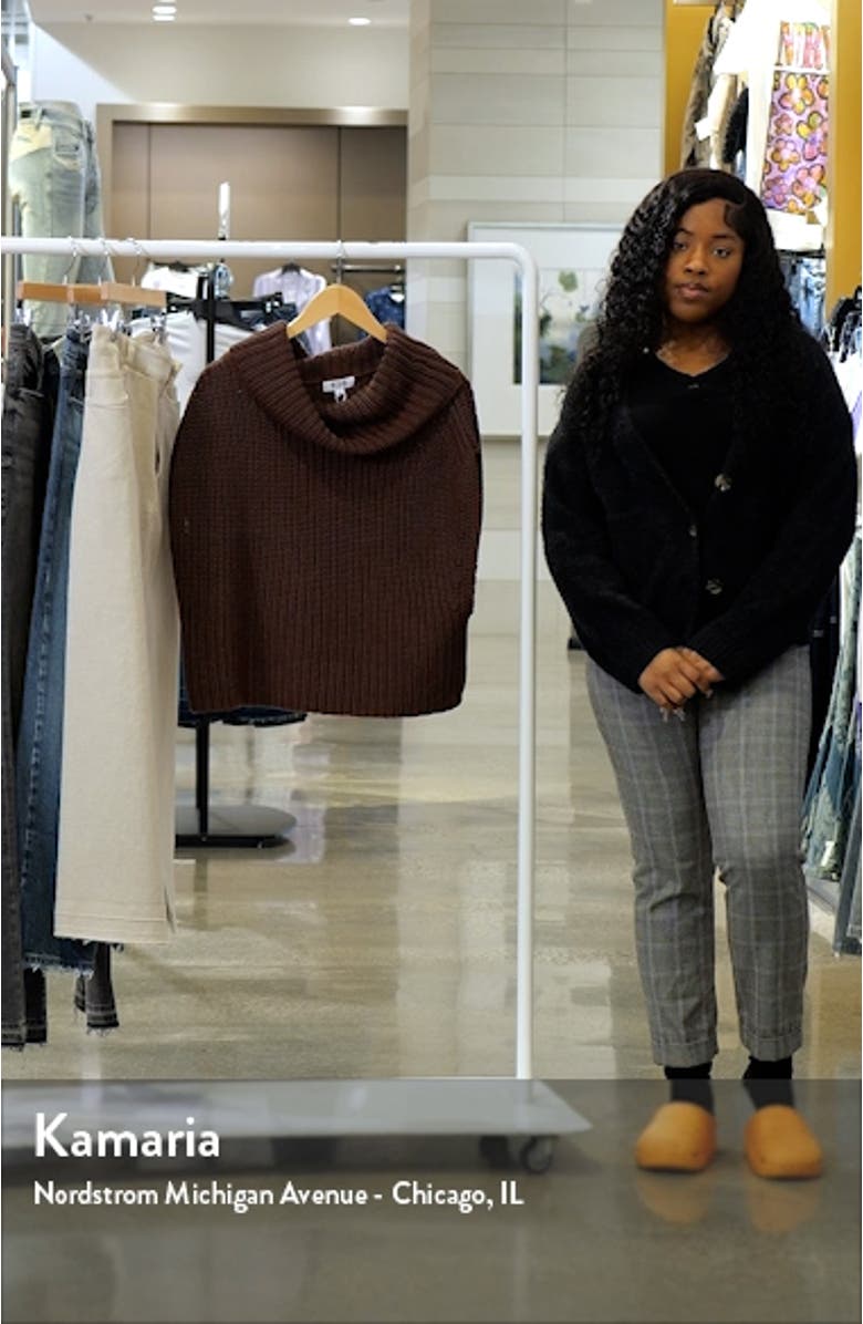 Cate Short Sleeve Cowl Neck Cotton Sweater, sales video thumbnail