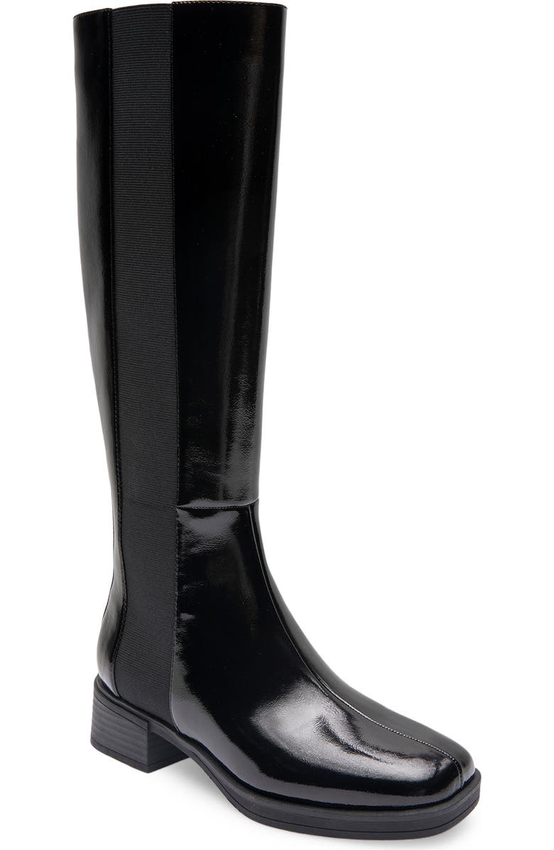 Aerosoles Daria Knee High Boot, Main, color, Black Patent Crinkled Faux