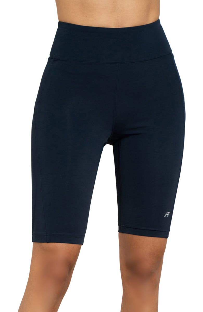 Rebody Active Utility Silkiflex Pocket Biker Shorts 8", Alternate, color, Cool Navy